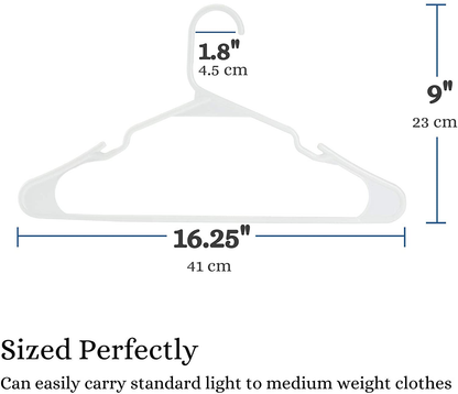 Mr. Pen- Plastic Hangers, 10 Pack, Hangers, Clothes Hangers, White Plastic Hangers, Clothing Hangers, Clothes Hangers Plastic, Hangers for Closet, Plastic Clothes Hangers, Shirt Hangers, Hangers White