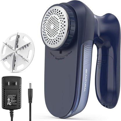 Fabric Shaver and Lint Remove with 2-Speeds and 2 Replaceable Stainless Steel Blades