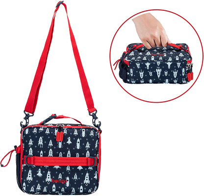 Bentgo Kids Prints Lunch Bag - Double Insulated, Durable, Water-Resistant Fabric with Interior and Exterior Zippered Pockets and External Bottle Holder- Ideal for Children of All Ages (Fairies)