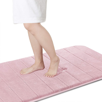 Memory Foam Bath Mat Rug, Comfortable, Soft, Super Water Absorption, Machine Wash, Non-Slip for Bathroom 