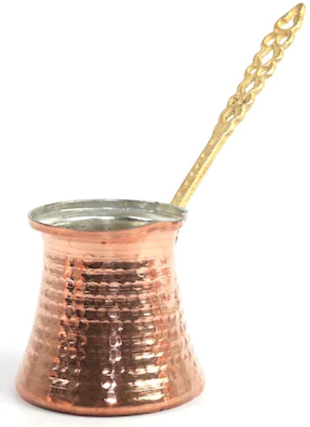 Turkish Coffee Pot, Greek Arabic Coffee Maker, Hammered Copper Coffee Cezve, Small Pot, Stove Top Coffee Maker (5 Pots set)