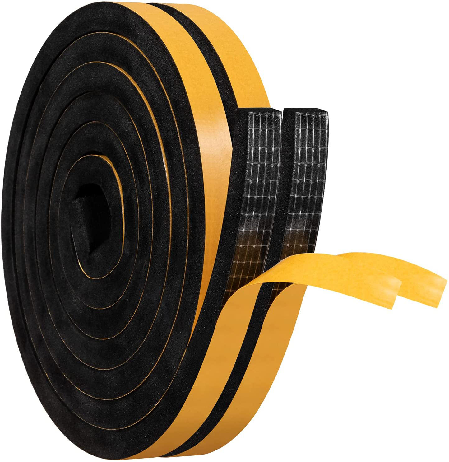 Weather Stripping Door Seal Strip with Self Adhesive Foam Tape Soundproof Door Draft Stopper for Doors Windows and Shower Glass Gaps