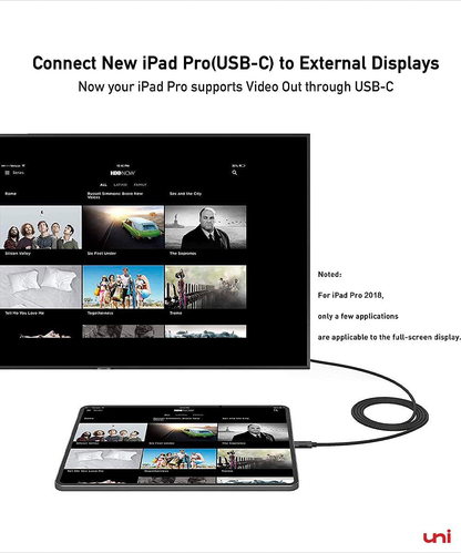 USB C to HDMI Cable for Home Office Compatible with MacBook Pro 2020/2019, MacBook Air/iPad Pro 2020, Surface Book 2, Galaxy S20 and More