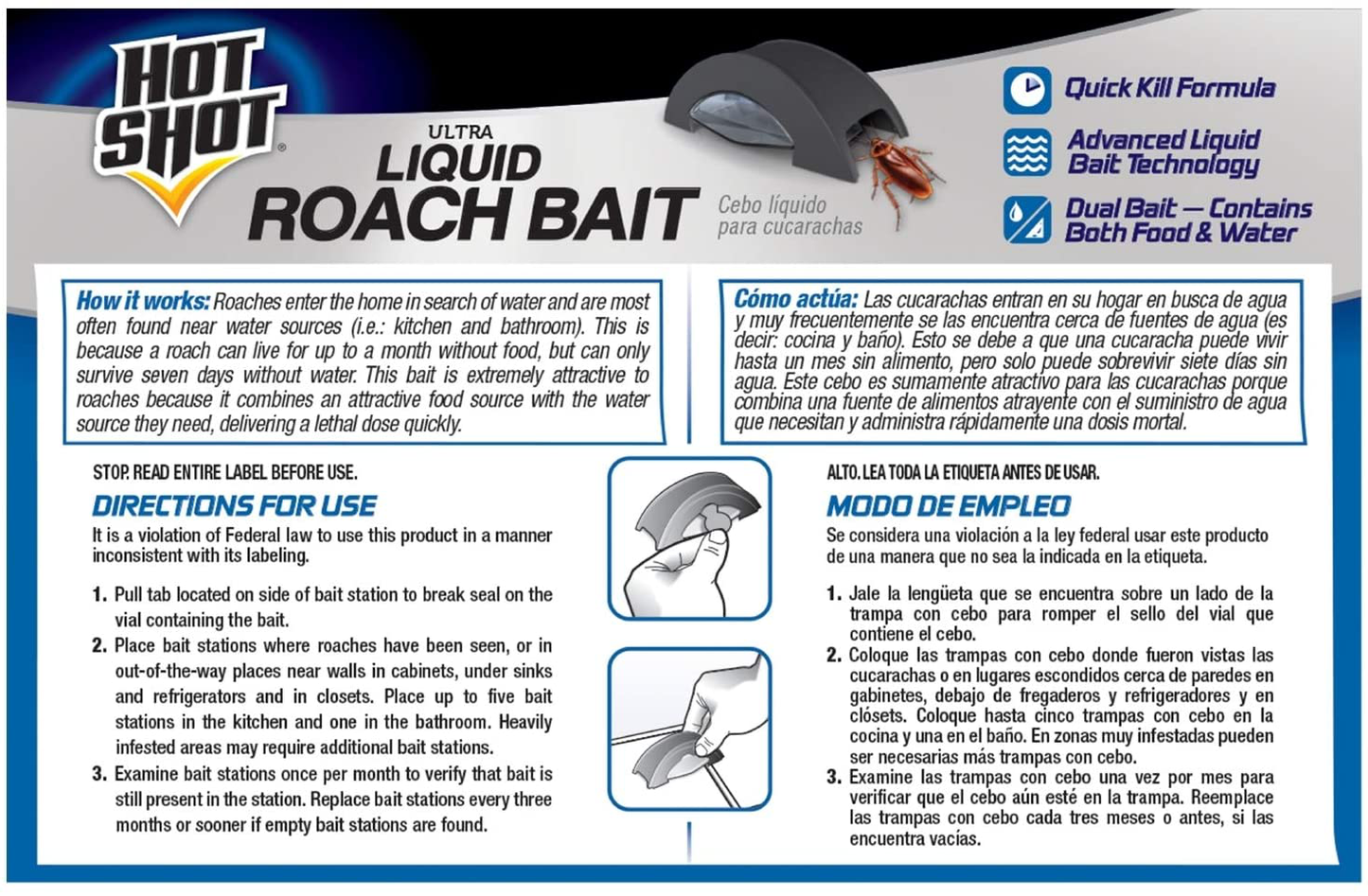 Hot Shot HG-95789 Roach Killer, 6-Count, Brown/A