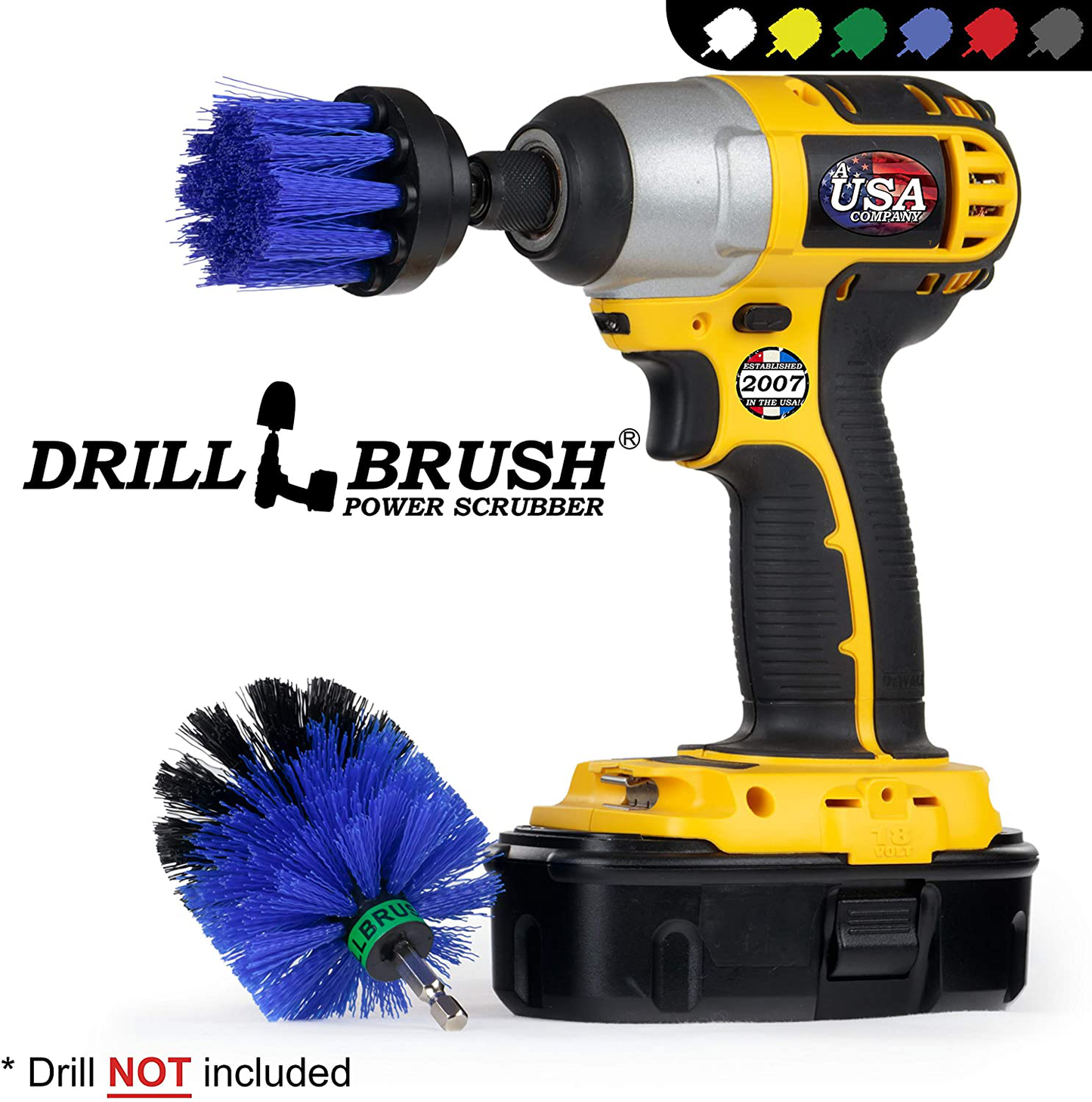 Cleaning Supplies - Pool Accessories - Drill Brush - Small Spin Brush Pool Maintenance Set - Slide - Deck Brush - Pond Liner - Hot Tub - Spa - Pool Brush - Diving Board - Carpet Cleaner