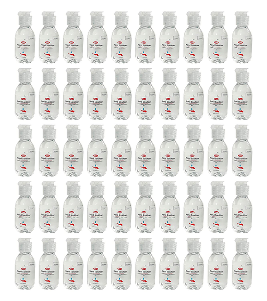 Sipa Bulk Hand Sanitizer Travel Size Bundle 1.69 oz (Pack of 50) 75% Ethyl Alcohol, Protect Against Germs with Vitamin E Formula
