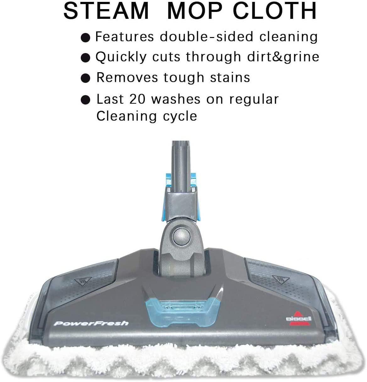 ITidyHome 8 Pack Replacement Pads for Bissell Powerfresh Hard Floor Steam Cleaner 1940 1440 1806 Series Steam Mop Compare to Part # 5938 & 203-2633