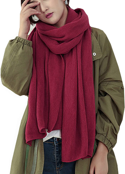 Wander Agio Womens Warm Winter Infinity Scarves Set Blanket Scarf Pure Color