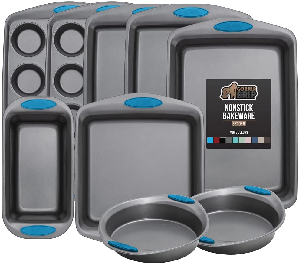 Multipack Gorilla Grip Bakeware Sets, Nonstick, Heavy Duty Carbon Steel