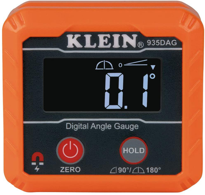 Klein Tools 935DAG Digital Electronic Level and Angle Gauge, Measures 0 - 90 and 0 - 180 Degree Ranges, Measures and Sets Angles