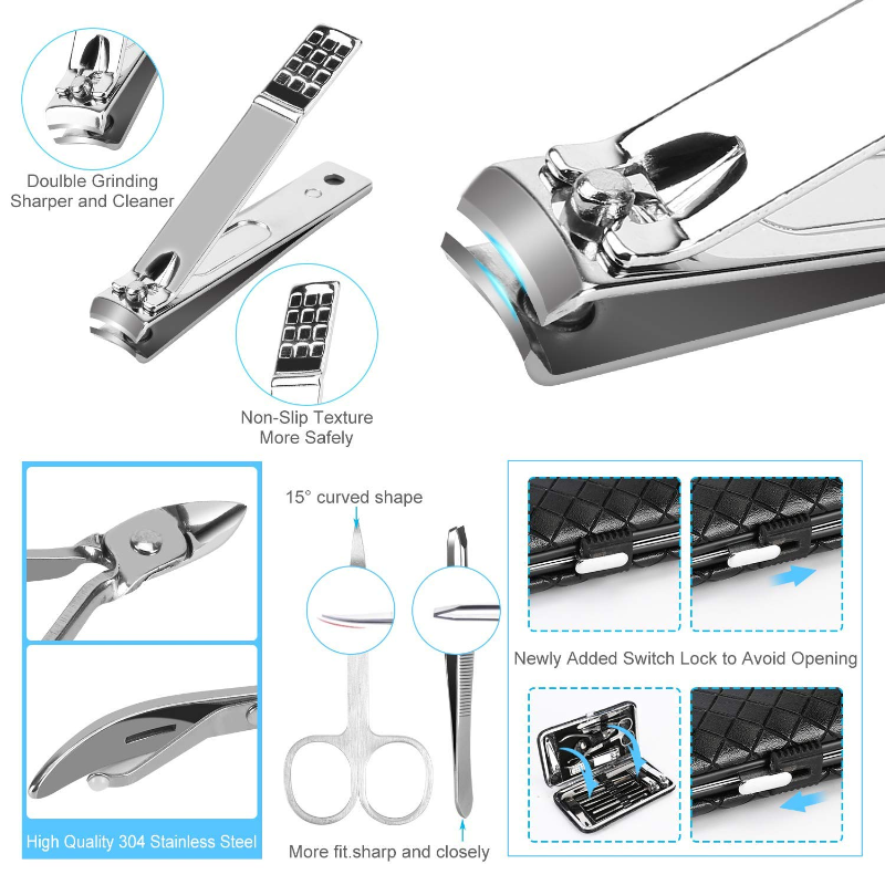 19 in 1 Stainless Steel Manicure Kit