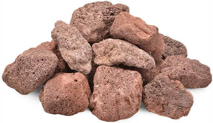 Skyflame 10LB Natural Lava Rocks for Fire Pits, Fire Tables, Fireplaces, Garden Landscaping Decoration, Indoor and Outdoor Use, 3"-5" Sizes, Red