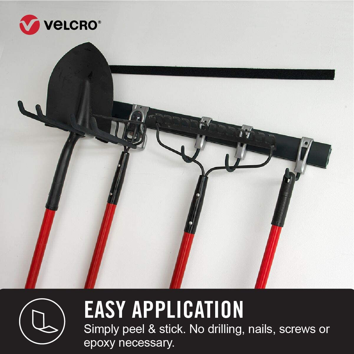 VELCRO Brand - Industrial Strength | Indoor & Outdoor Use | Superior Holding Power on Smooth Surfaces | Size 4ft x 2in | Tape, White - Pack of 1