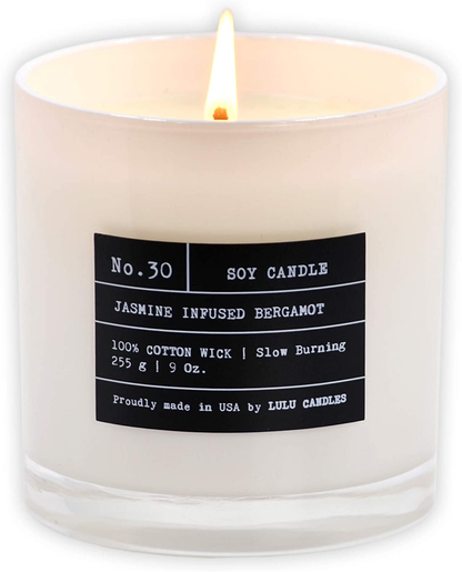 Lulu Candles | Fresh Linen | Luxury Scented Soy Jar Candle | Hand Poured in The USA | Highly Scented & Long Lasting - 2 Pack - 9 Oz. - NO LID