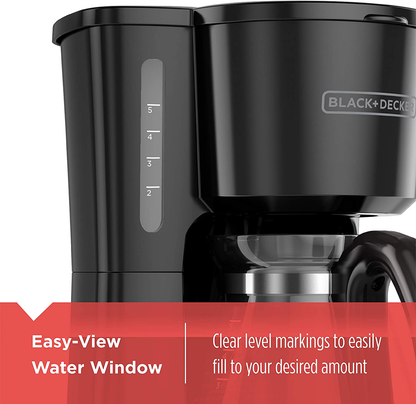 BLACK+DECKER CM0755S, 5-Cup, Silver