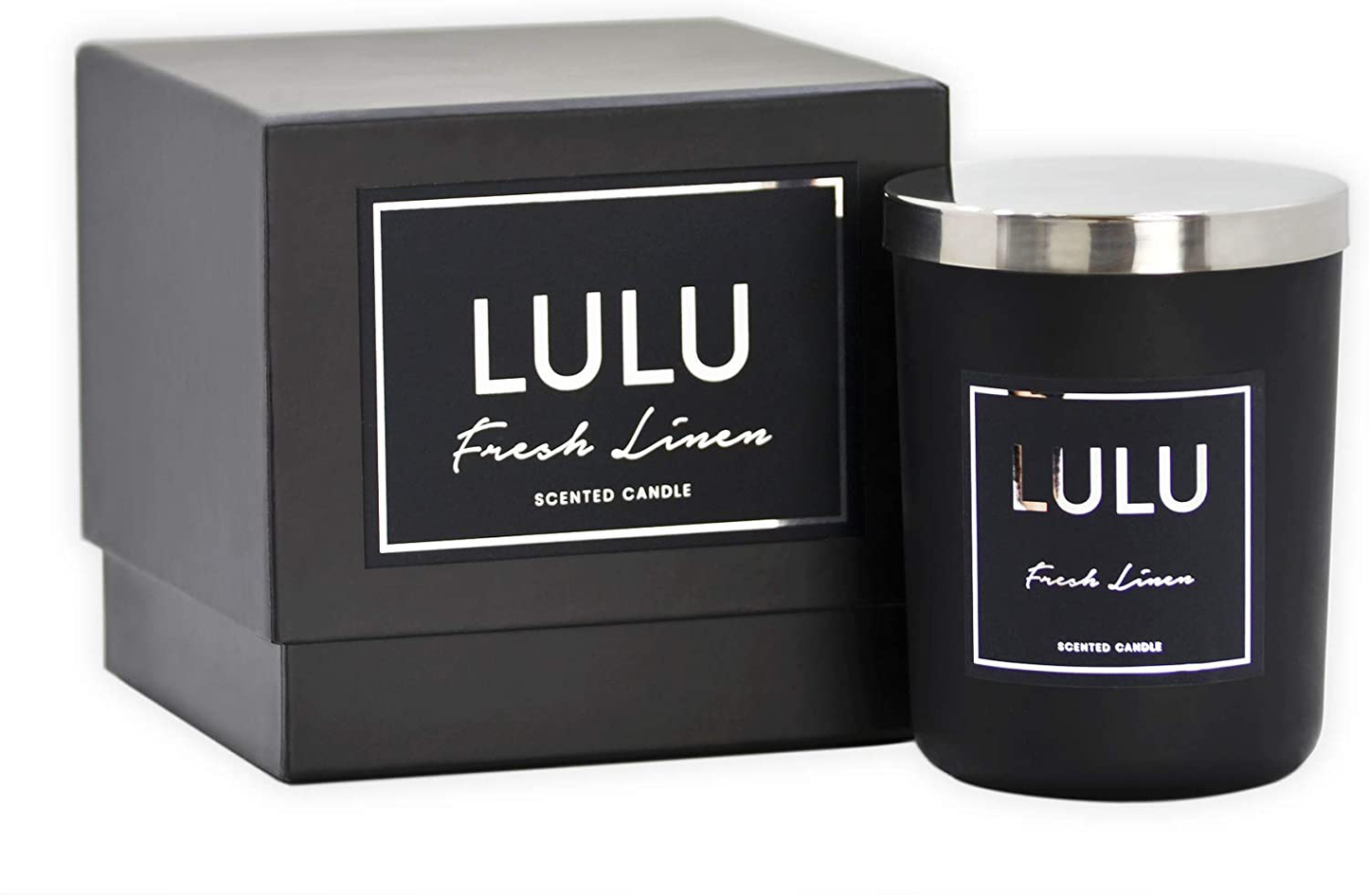 Lulu Candles | Fresh Linen | Luxury Scented Soy Jar Candle | Hand Poured in The USA | Highly Scented & Long Lasting - 2 Pack - 9 Oz. - NO LID