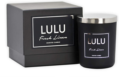 Lulu Candles | Fresh Linen | Luxury Scented Soy Jar Candle | Hand Poured in The USA | Highly Scented & Long Lasting - 2 Pack - 9 Oz. - NO LID