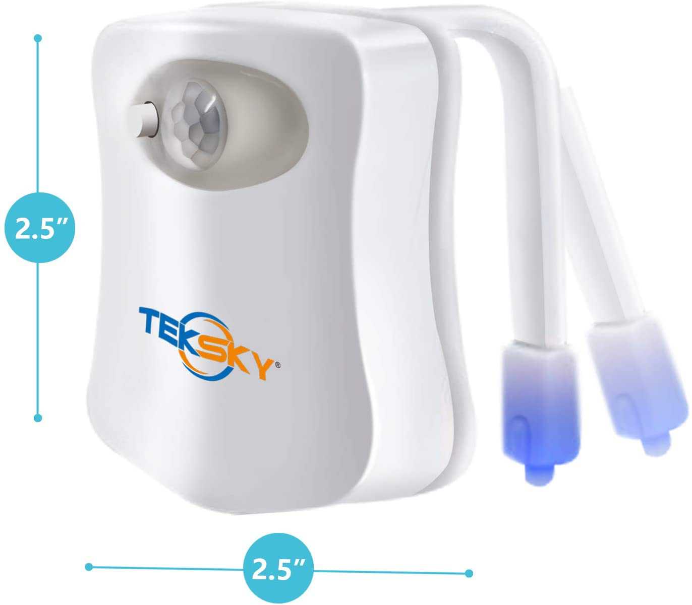 TekSky 16-Color Toilet Night Light, Motion Sensor LED Toilet Bowl Nightlight with IP67 Waterpfroof Design, Perfectly for Bathroom and Gift Idea