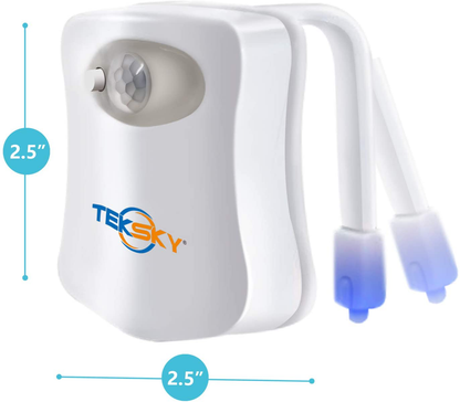 TekSky 16-Color Toilet Night Light, Motion Sensor LED Toilet Bowl Nightlight with IP67 Waterpfroof Design, Perfectly for Bathroom and Gift Idea