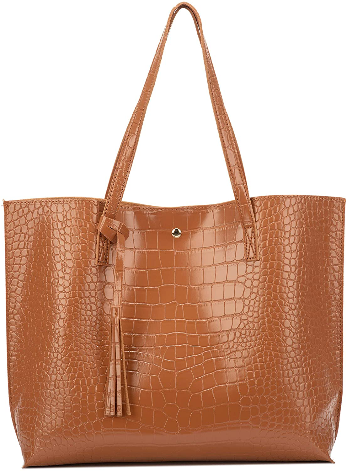 Women's Tote Bags Top Handle Satchel Handbags Faux Leather Tassel Shoulder Purse
