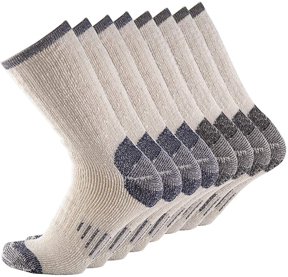 Men Crew Socks Warm Socks 70% Merino Wool Athletic Socks for Men, Suitable for Hiking,Trekking,Camping