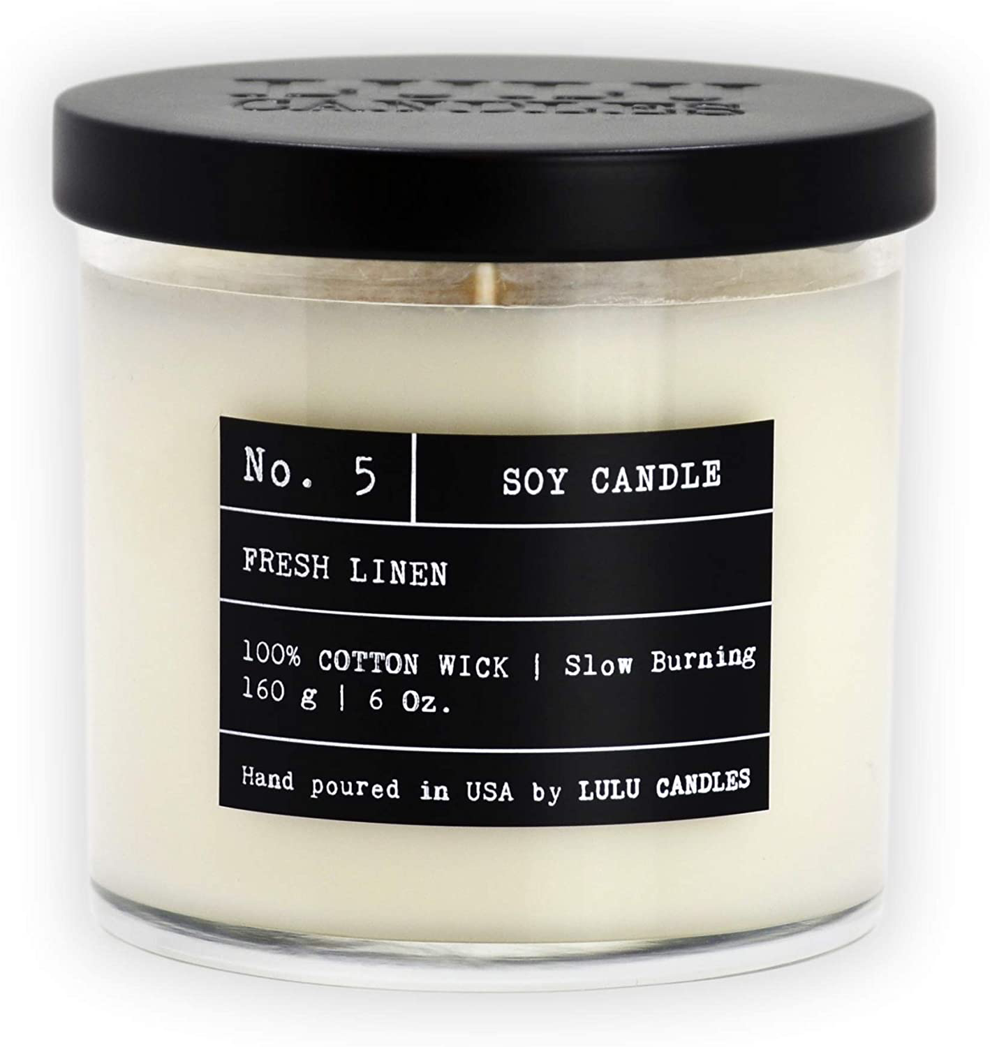 Lulu Candles | Fresh Linen | Luxury Scented Soy Jar Candle | Hand Poured in The USA | Highly Scented & Long Lasting - 2 Pack - 9 Oz. - NO LID