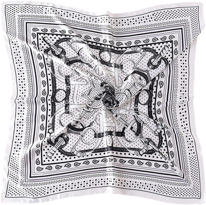 35" Square Silk Like Head Scarf - Women's Fashion Silk Feeling Scarf