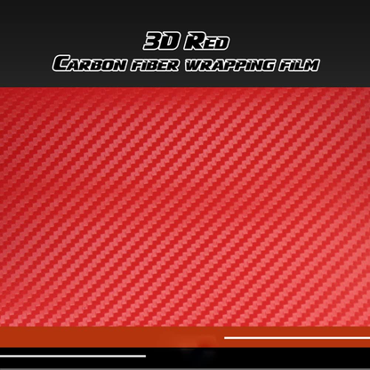 Silence Shopping 3D Carbon Fiber Vinyl Car DIY Wrap Sheet Roll Film Sticker Decal Red or Black