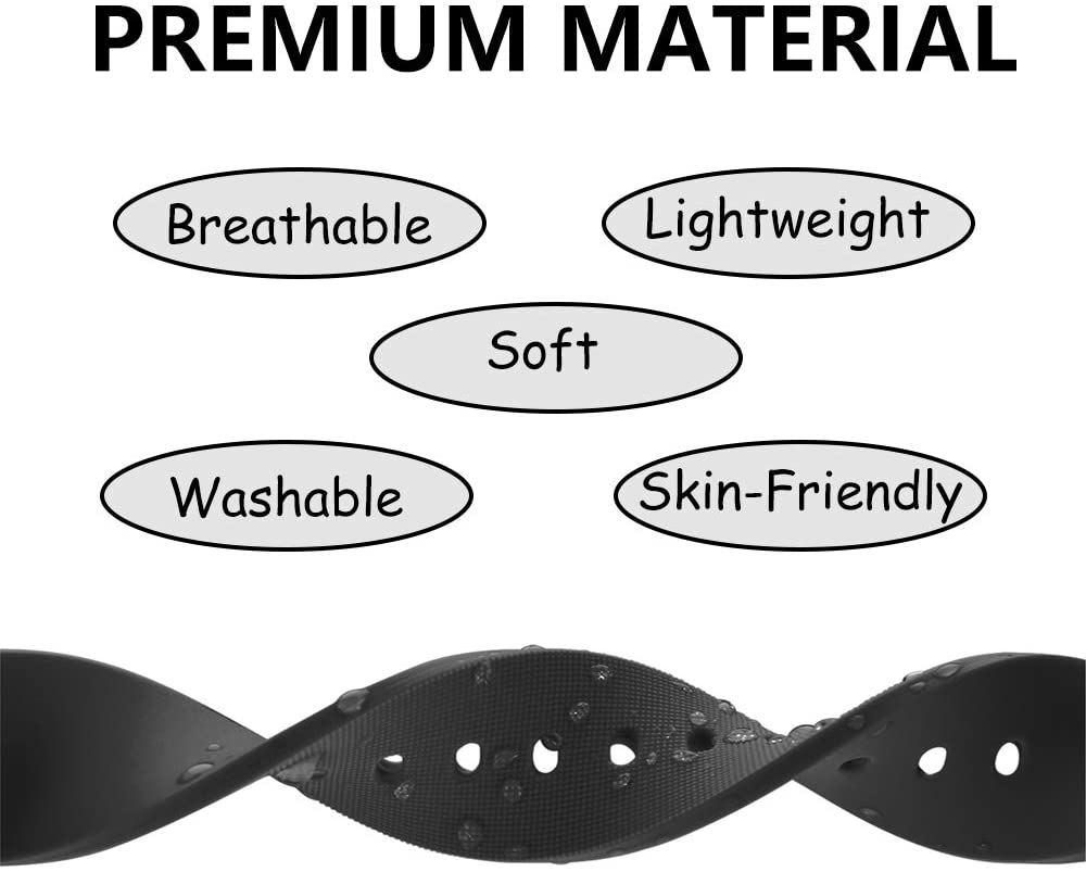 Yeejok Silicone Watch Bands Compatible for Samsung Galaxy Watch 3 41mm 42mm /Galaxy Watch Active 2 40mm 44mm /Gear Sport, 20mm Silicone Watch Strap for Men Women, Crimson Red