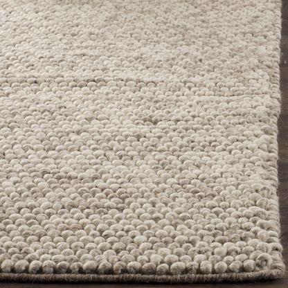 Safavieh Natura Collection NAT620C Handmade Premium Wool Runner, 2'3" x 8' , Silver