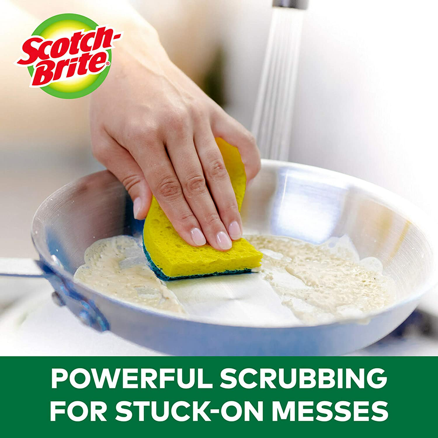 Scotch-Brite Heavy Duty Scrub Sponges, 9 Scrub Sponges, Stands Up to Stuck-on Grime