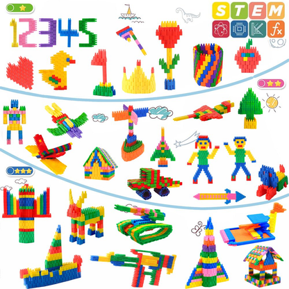 600 Piece Set - Building Blocks Construction STEM Toy