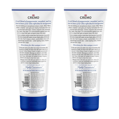 Cremo Barber Grade Cooling Shave Cream, Astonishingly Superior Ultra-Slick Shaving Cream