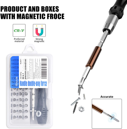 32 In 1 Small Screwdriver Set, Mini Magnetic Screwdriver Set