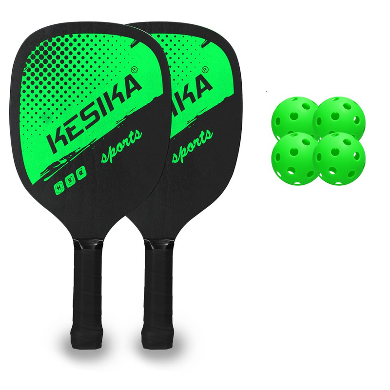6 Piece Pickleball Paddle Set with 4 Pickleball Balls and Carrying Bag