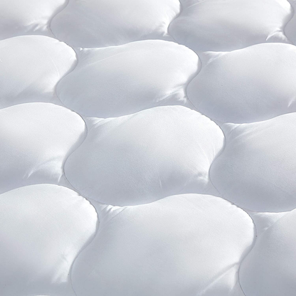 SLEEP ZONE Quilted Mattress Pad Cover - Extra Thick Soft Fluffy Bedding Topper Pillow Top Upto 21 inch Deep Pocket, White, Full