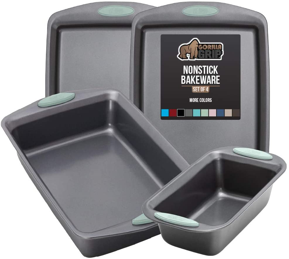 Multipack Gorilla Grip Bakeware Sets, Nonstick, Heavy Duty Carbon Steel