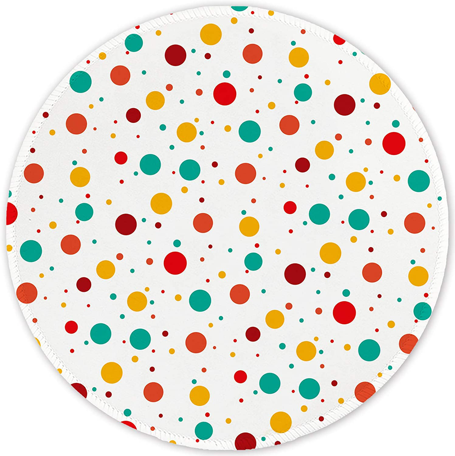 ITNRSIIET Mouse Pad, Colorful Geometric Pattern Design Round Mousepad. Customized Gaming Mousepads for Laptop and Computer. Cute Design Desk Accessories. Non-Slip, Stitched Edges, Waterproof