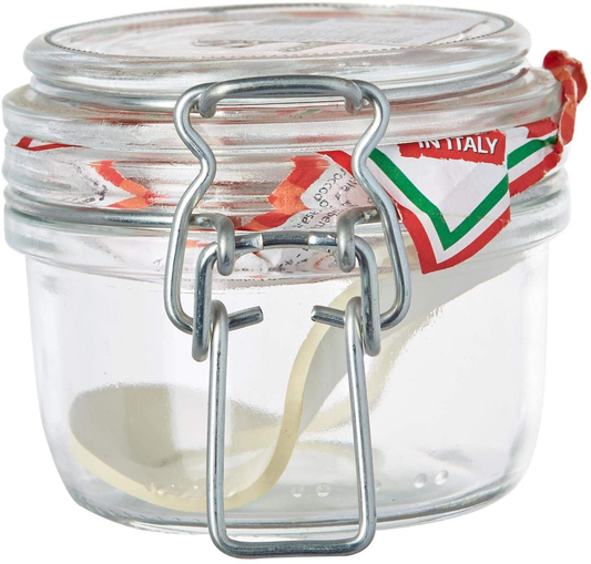 Bormioli Rocco Fido Preserving Jar 125ml Round Glass Dessert Glass Appetiser Glass Preserving Glass Storage Jars