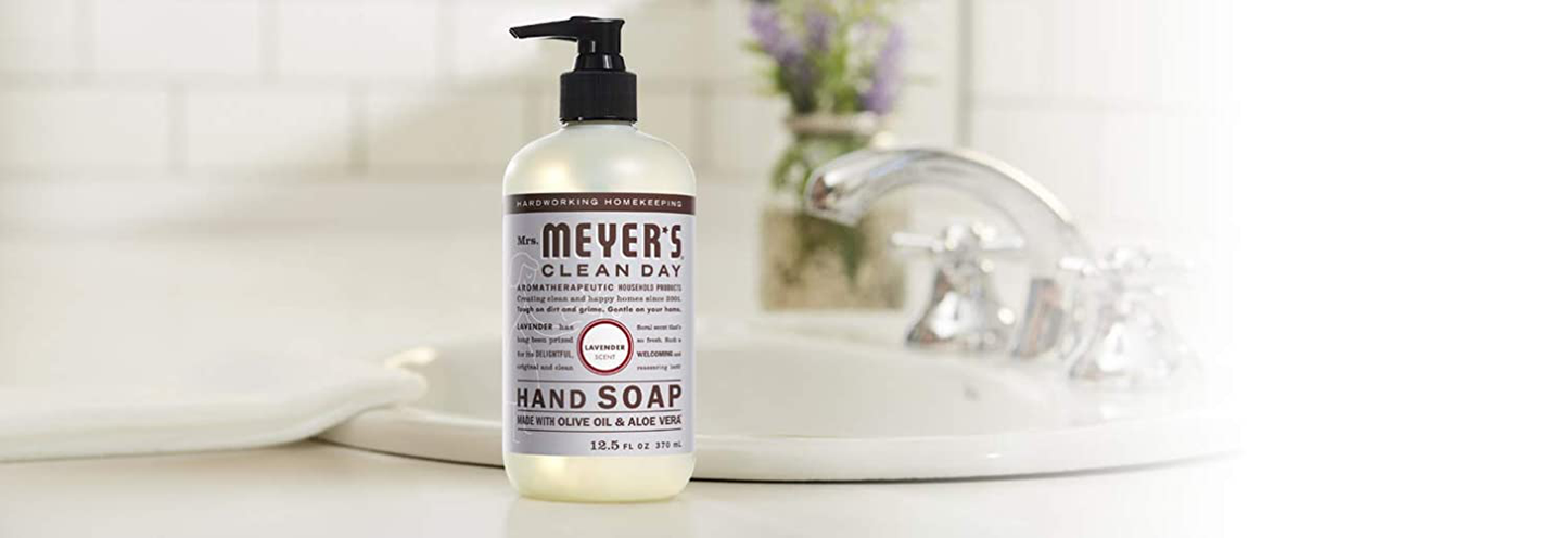 Mrs. Meyer's Clean Day Liquid Hand Soap Refill, Cruelty Free and Biodegradable Hand Wash Formula Made with Essential Oils, Lavender Scent, 33 oz