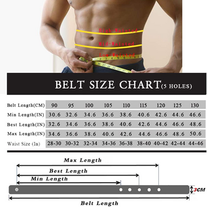Men's Casual Reversible Leather Dress Belt