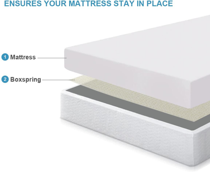 Non Slip Grip Pad for Twin Size Mattress, Keeps Mattress in Place for a Great Night's Sleep - Twin Size 37.5 x 74 in (3.2 x 6.2 ft)