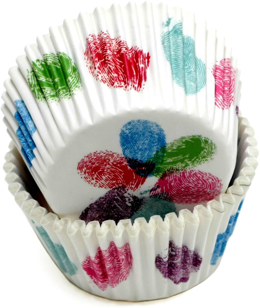 Chef Craft Paper Patterned Cupcake Liners, 50 count, Red/Pink/Blue/Green/Purple