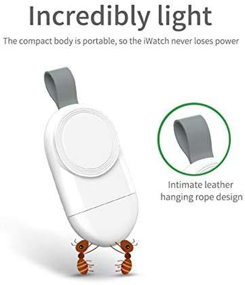 Charger for Apple Watch, Travel Car Charger, Portable USB Wireless Magnetic Fast Charging Compatible with for Apple Watch Series SE 6 5 4 3 2 1