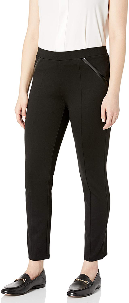 Rafaella Women's Slim Ponte Short Inseam Comfort Pant