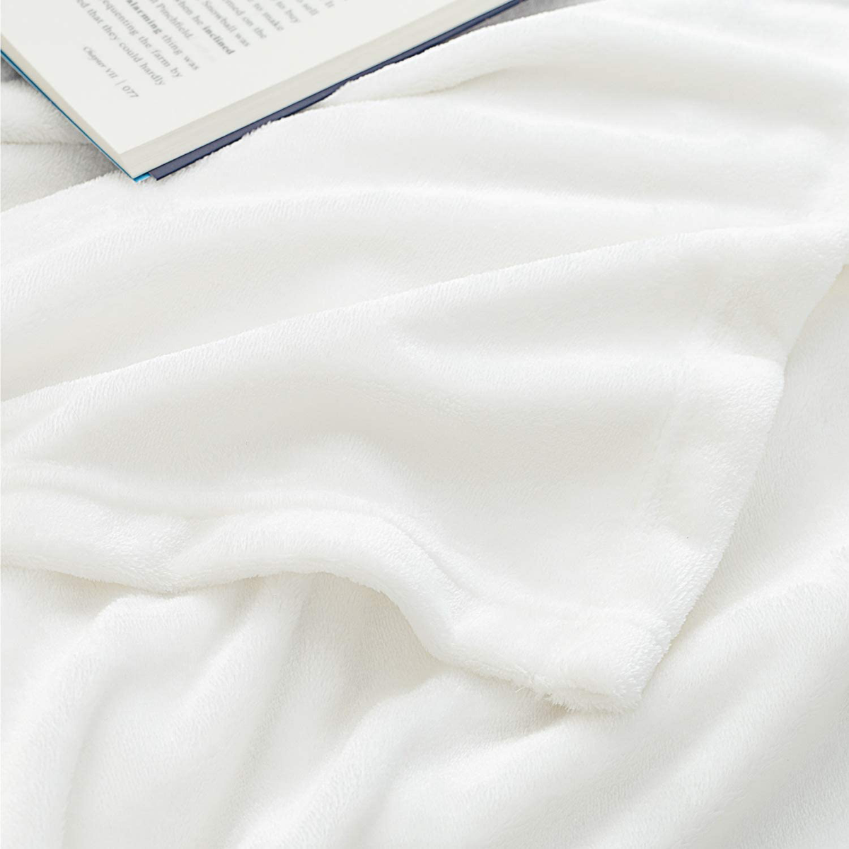 Bedsure Fleece Baby Blanket Unisex for Boys, Girls, Kids, Toddler, Infant, Newborn, 30x40 inches, White - Fuzzy Warm Cozy Soft Blanket, Plush Microfiber Blankets for Crib Stroller Nap