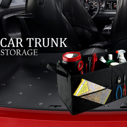 Fold Away Car Trunk Organizer, Black - 22" x 10" x 11"