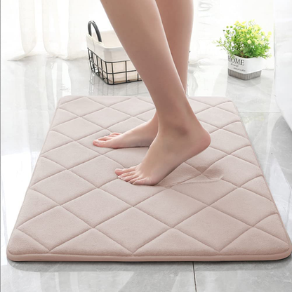 Memory Foam Bath Mat Skid Resistant Absorbent Bathroom Rug Carpet Machine Washable