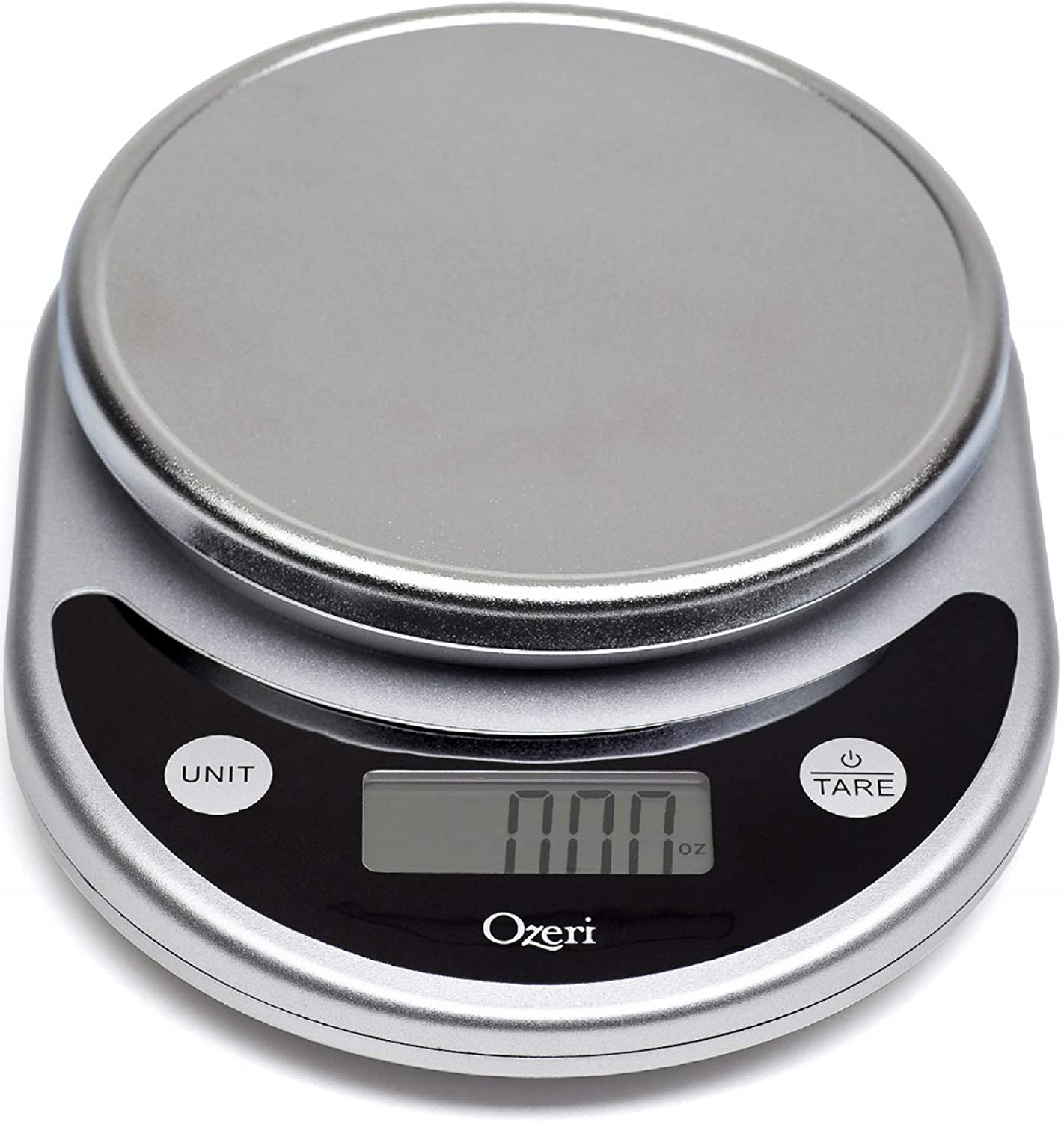Ozeri ZK14-AB Pronto Digital Multifunction Kitchen and Food Scale, Standard, Silver On Black