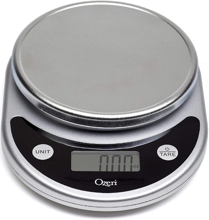 Ozeri ZK14-AB Pronto Digital Multifunction Kitchen and Food Scale, Standard, Silver On Black